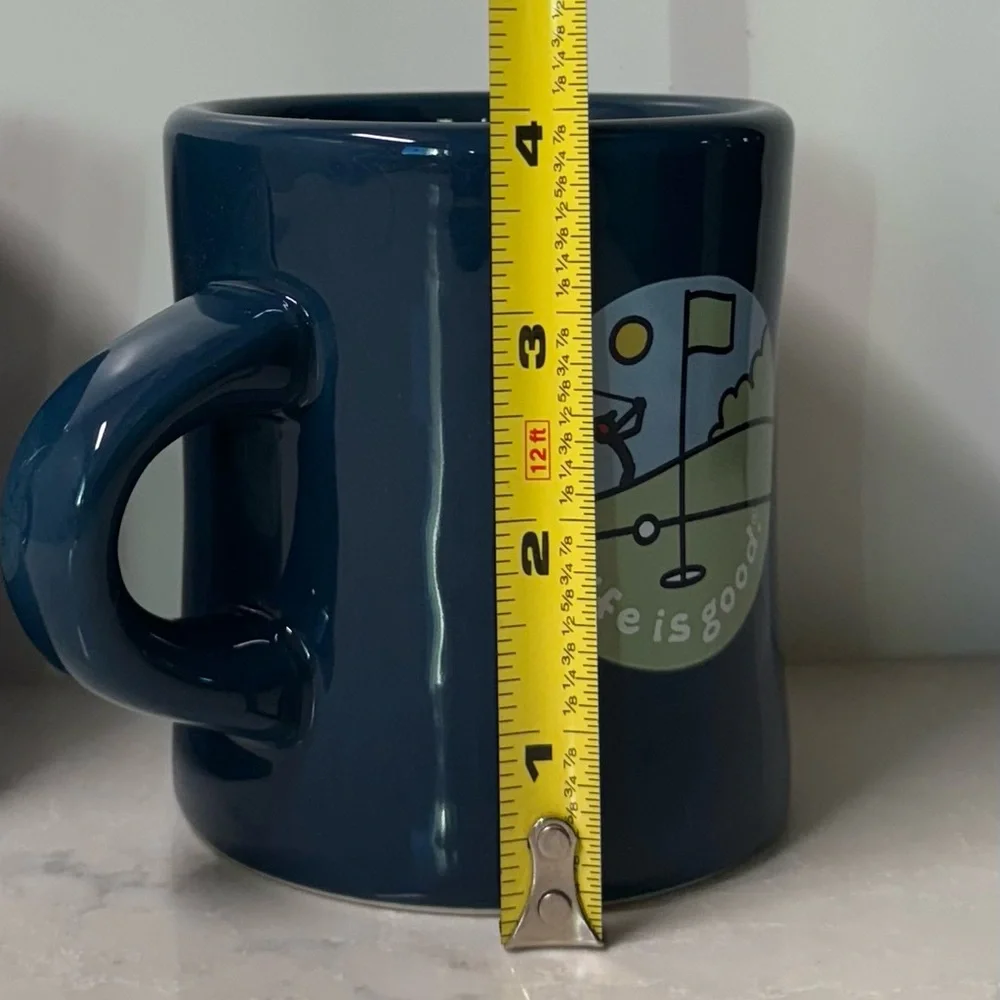 Life Is Good Navy Ceramic Mug with Golf Design - Picture 5 of 9